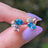 The Elia - Transsexual Flag Small Cluster Studs
