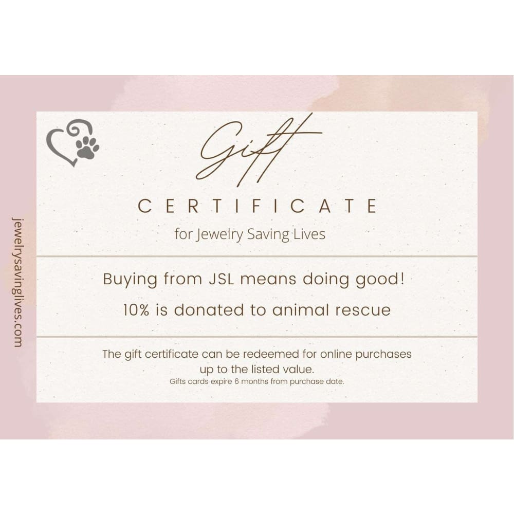 JSL Gift Card Gift Cards Handmade Handcrafted