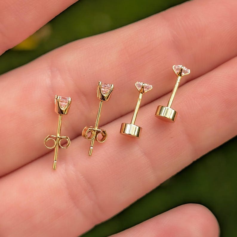 Micro Lab Diamond Earrings Earrings Handmade Handcrafted