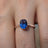 Large Oval Sapphire Ring Rings Handmade Handcrafted
