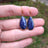 Large Teardrop Sapphire Earrings Earrings Handmade Handcrafted