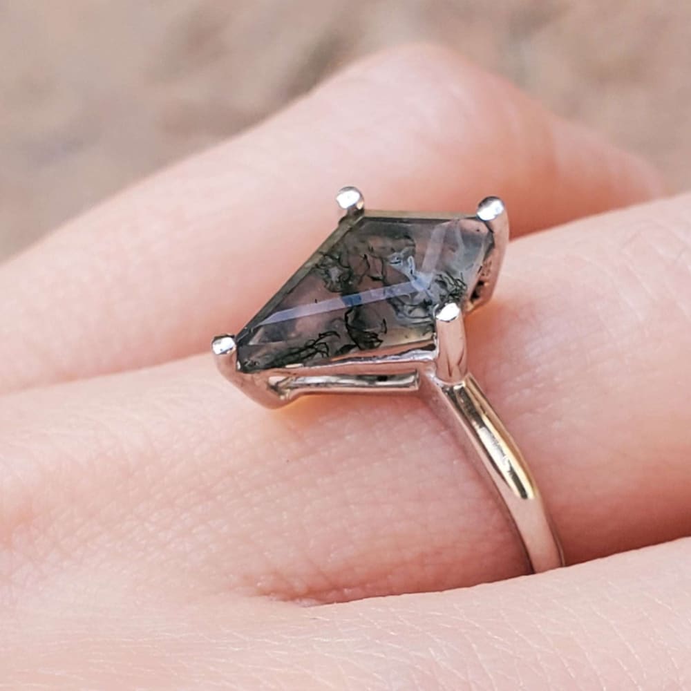 Last Call: Kite Moss Agate Ring Rings Handmade Handcrafted