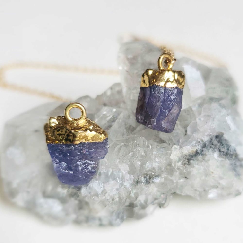 Last Call: Raw Nugget Tanzanite Necklace Necklaces Handmade Handcrafted