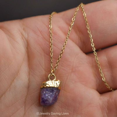 Last Call: Raw Nugget Tanzanite Necklace Necklaces Handmade Handcrafted