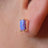 The Audette - Emerald Cut Lavender Dreams Opal Stud Earrings