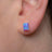 The Audette - Emerald Cut Lavender Dreams Opal Stud Earrings