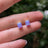 The Audette - Emerald Cut Lavender Dreams Opal Stud Earrings