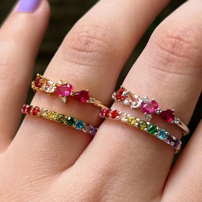 Legacy Ring - Lesbian Pride Flag Rings Handmade Handcrafted