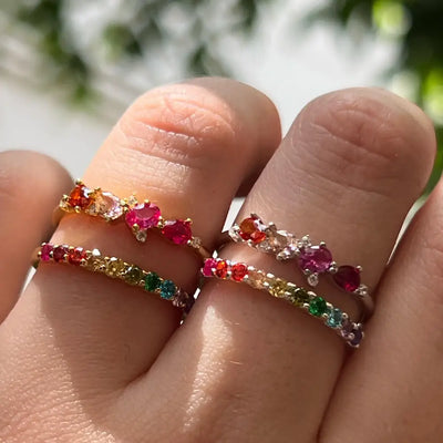 Legacy Ring - Lesbian Pride Flag Rings Handmade Handcrafted