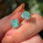 Natural Emerald Stud Earrings - Light Green