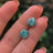 Natural Emerald Stud Earrings - Light Green