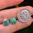 Natural Emerald Stud Earrings - Light Green