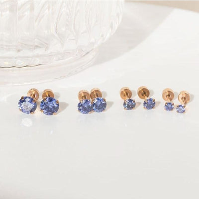 LS Tanzanite Stud Earrings Earrings Handmade Handcrafted