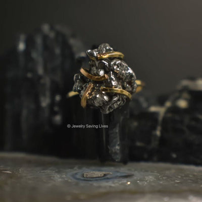 Meteorite Ring Rings Handmade Handcrafted