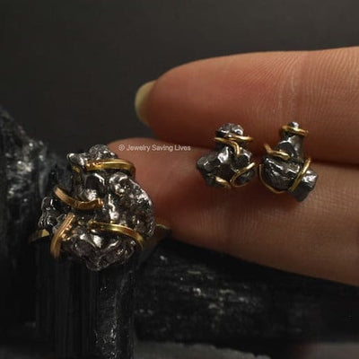 Meteorite Ring Rings Handmade Handcrafted