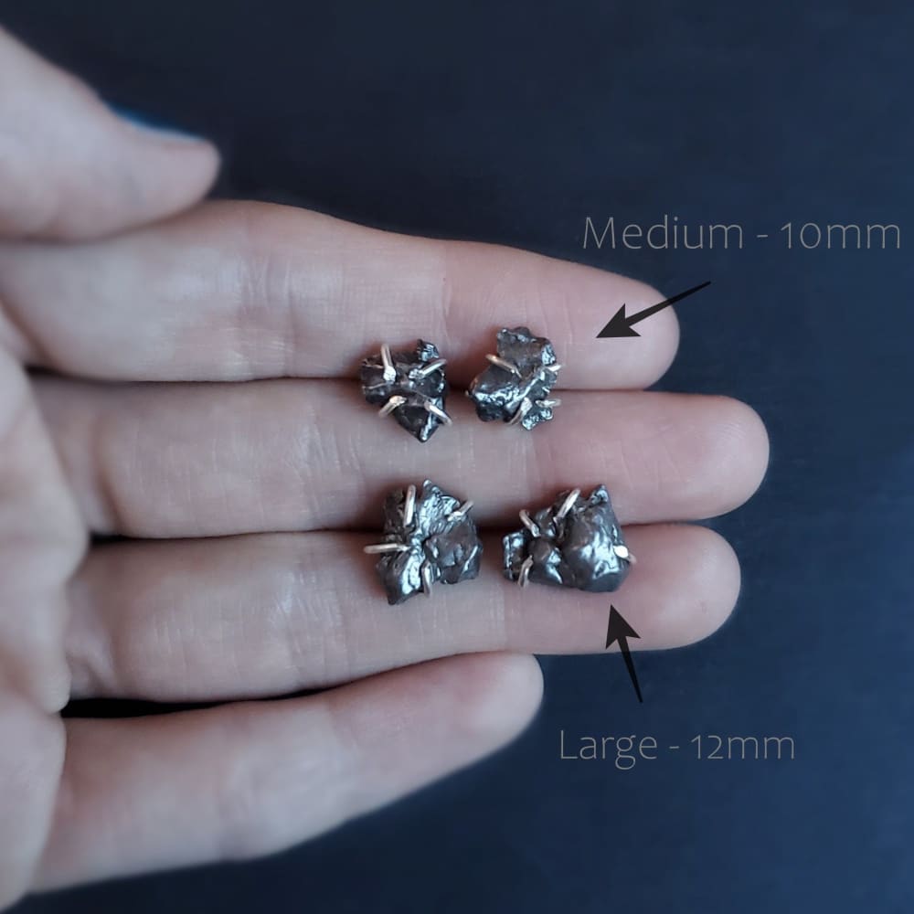 Meteorite Stud Earrings Earrings Handmade JSL Made in USA