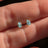 Micro Stud Teardrop - Aquamarine Earrings Handmade Handcrafted