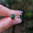 The Audette - Emerald Cut Midnight Black Opal Stud Earrings