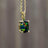 Midnight Black Opal Oval Necklace
