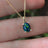 Midnight Black Opal Oval Necklace