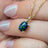 Midnight Black Opal Oval Necklace