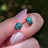 Midnight Black Opal Stud Earrings