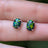 Midnight Black Opal Stud Earrings