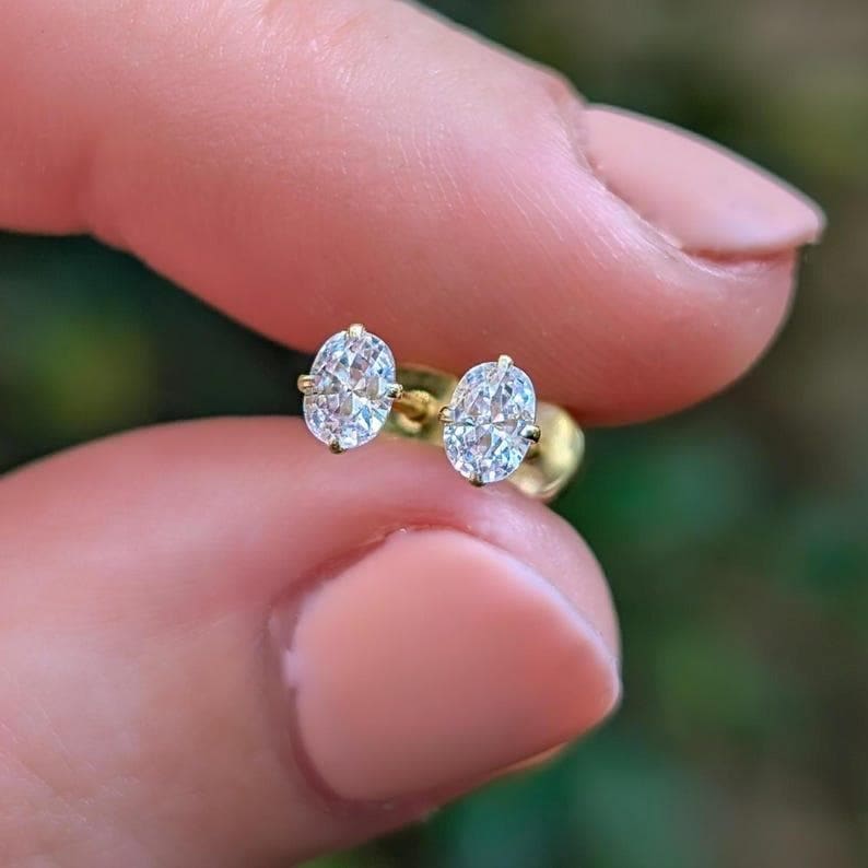 Moissanite Full Ear Stack Earrings Handmade Handcrafted