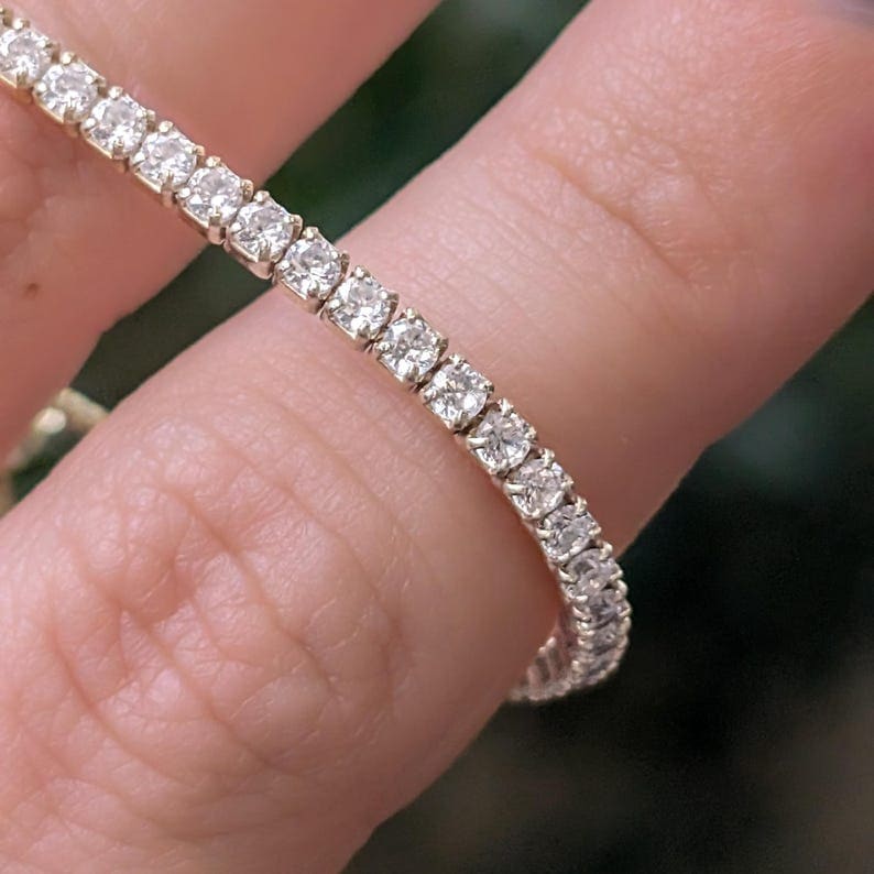 Moissanite Tennis Bracelet Bracelet Handmade Handcrafted