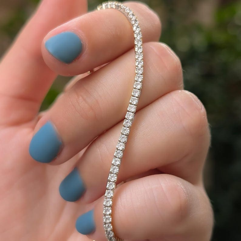 Moissanite Tennis Bracelet Bracelet Handmade Handcrafted