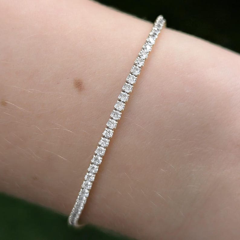 Moissanite Tennis Bracelet Bracelet Handmade Handcrafted