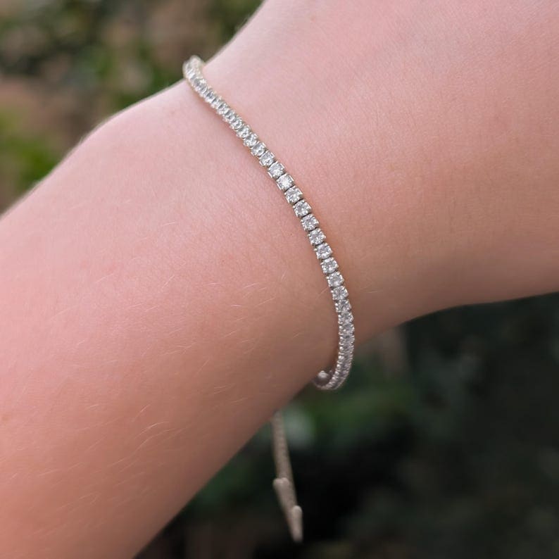 Moissanite Tennis Bracelet Bracelet Handmade Handcrafted