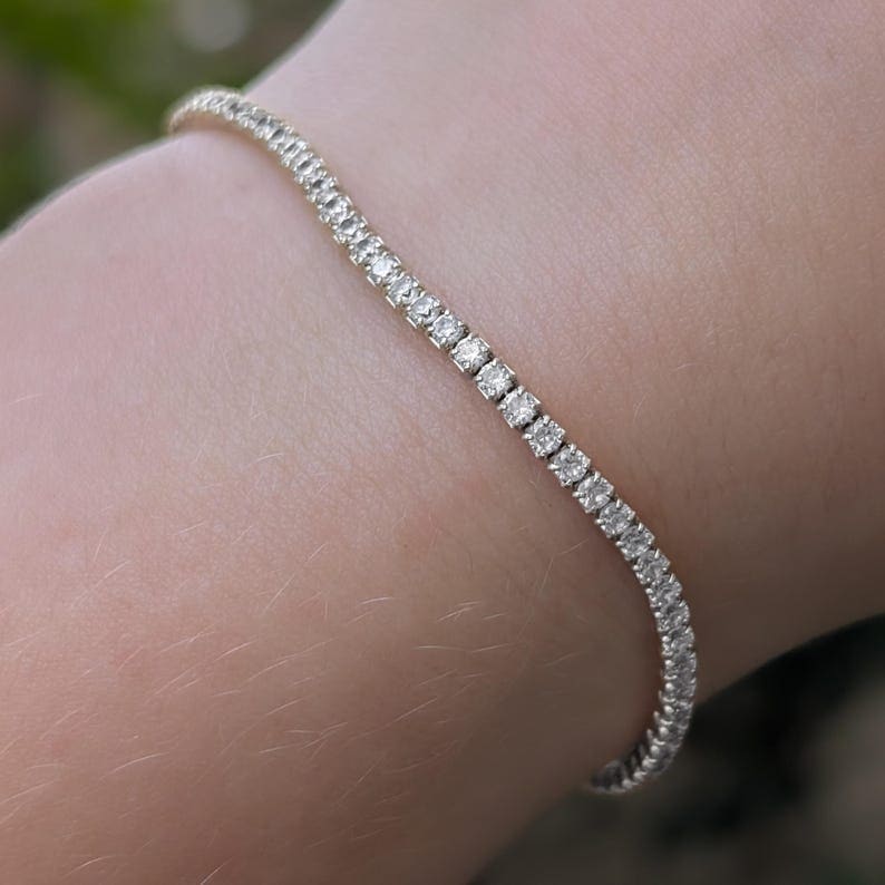 Moissanite Tennis Bracelet Bracelet Handmade Handcrafted