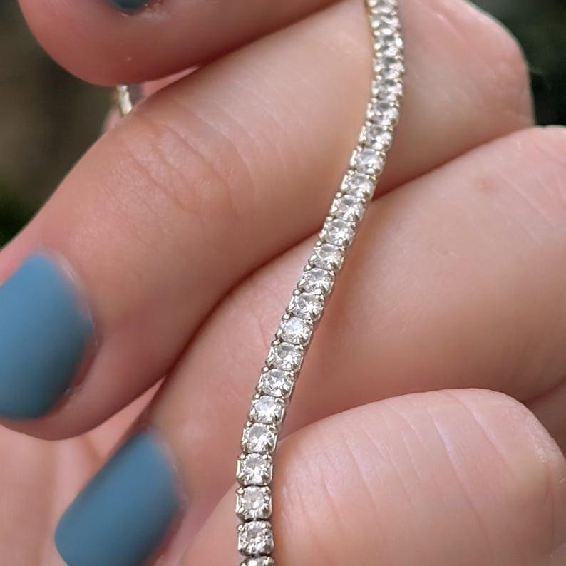 Moissanite Tennis Bracelet Bracelet Handmade Handcrafted