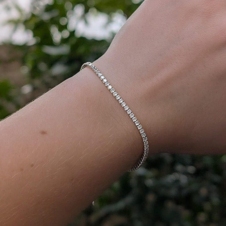 Moissanite Tennis Bracelet Bracelet Handmade Handcrafted