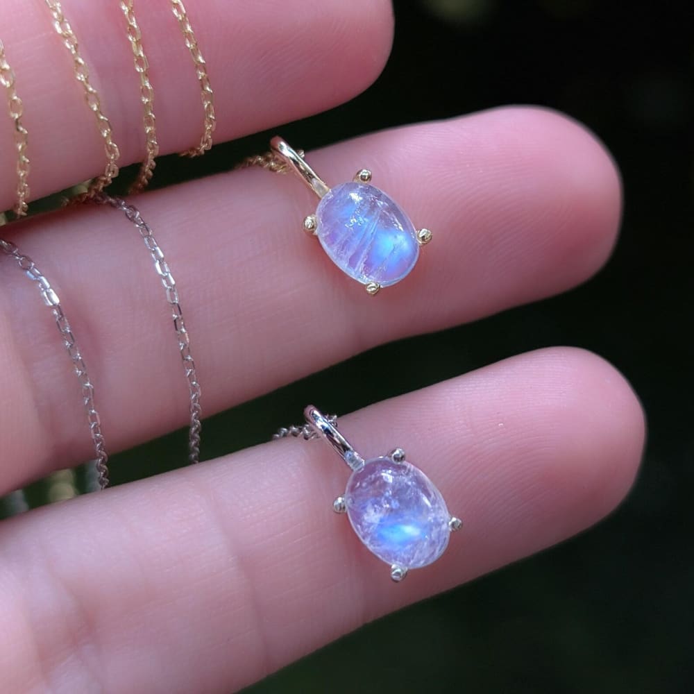 Moonstone Oval Necklace Necklaces Handmade Handcrafted