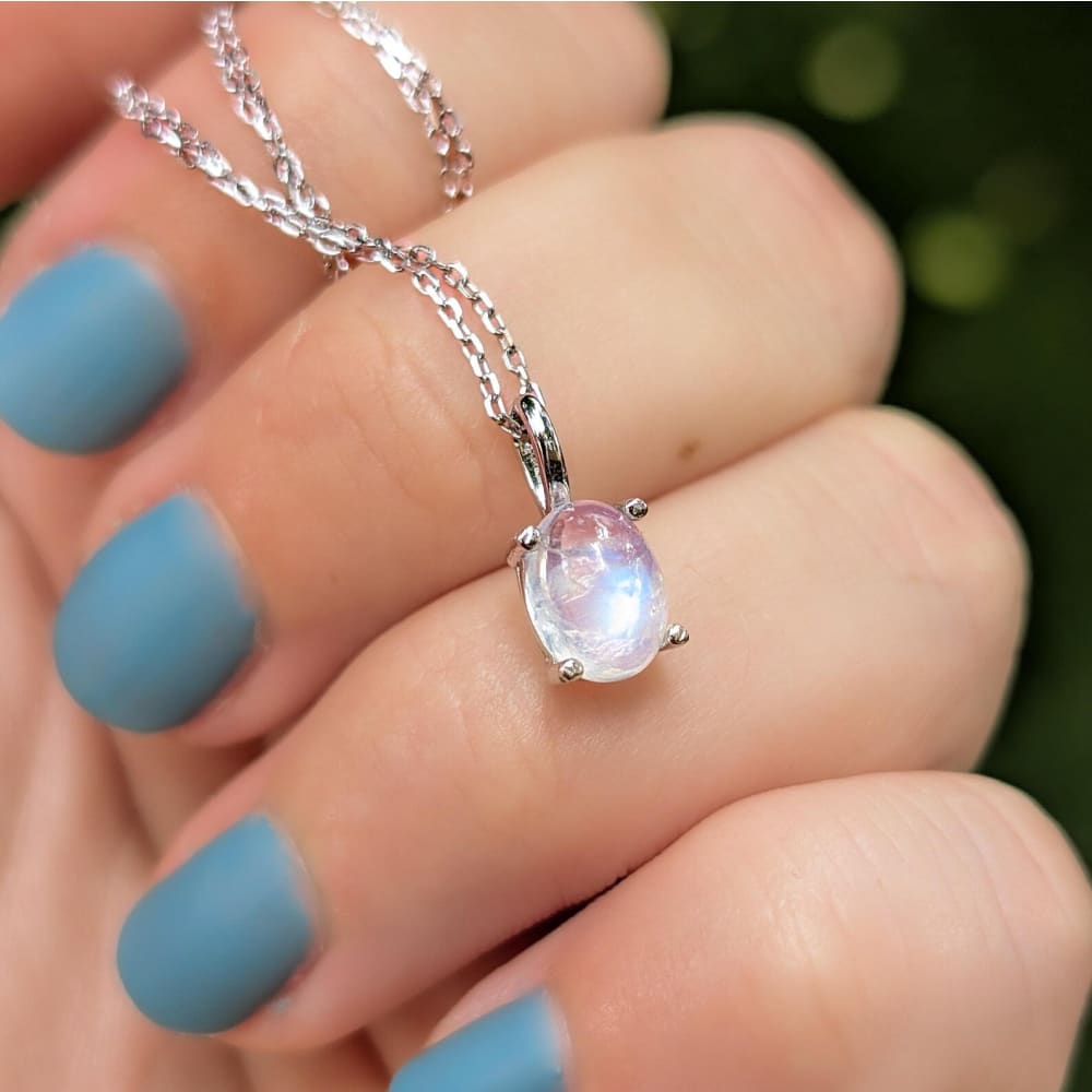 Moonstone Oval Necklace Necklaces Handmade Handcrafted