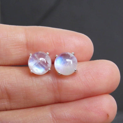 Moonstone Stud Earrings Earrings Handmade Handcrafted