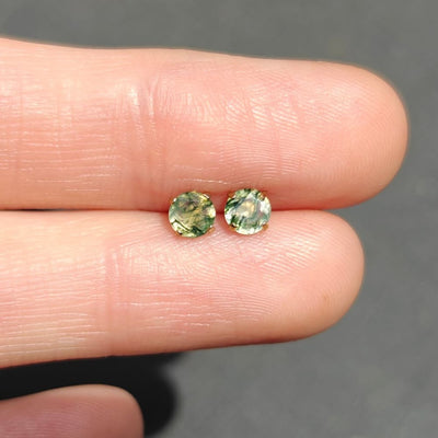 Moss Agate Stud Earrings Earrings Handmade Handcrafted