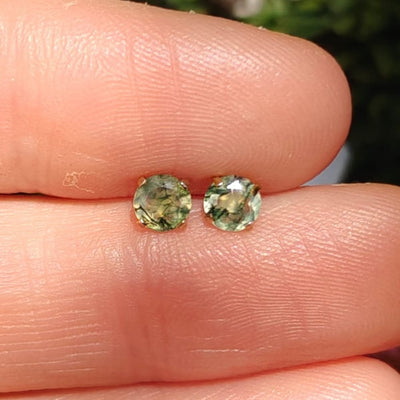 Moss Agate Stud Earrings Earrings Handmade Handcrafted