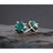 Natural Emerald Stud Earrings Handmade Handcrafted