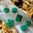Natural Emerald Stud Earrings Handmade Handcrafted