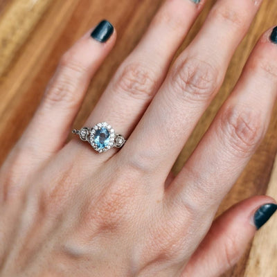 Natural Oval Vintage Aquamarine Ring Rings Handmade Handcrafted