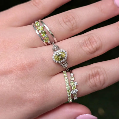 Natural Oval Vintage Peridot Ring Rings Handmade Handcrafted