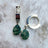 Natural Teardrop Moss Agate Huggie Dangles Earrings Handmade Handcrafted