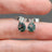 Natural Teardrop Moss Agate Huggie Dangles Earrings Handmade Handcrafted