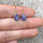 Natural Teardrop Tanzanite Dangles Earrings Handmade Handcrafted