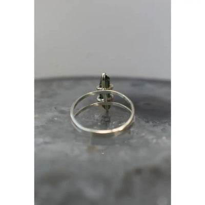 Natural Tourmaline Rod Ring Rings Handmade Handcrafted
