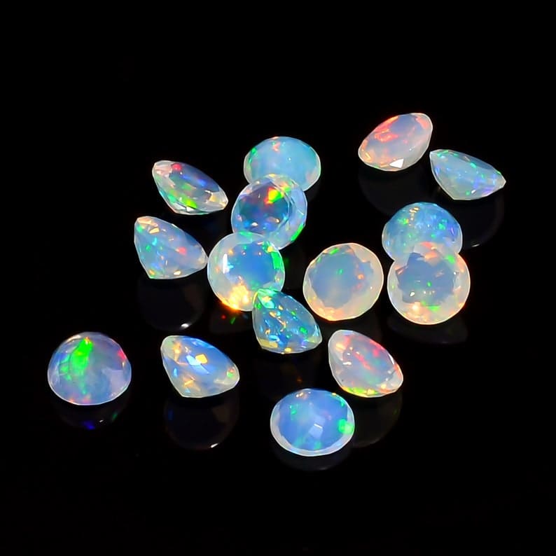 Natural Welo Opal Stud Earrings Earrings Handmade Handcrafted