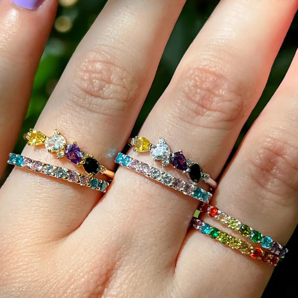 The Legacy Ring - Non-binary Flag Rings Handmade Handcrafted
